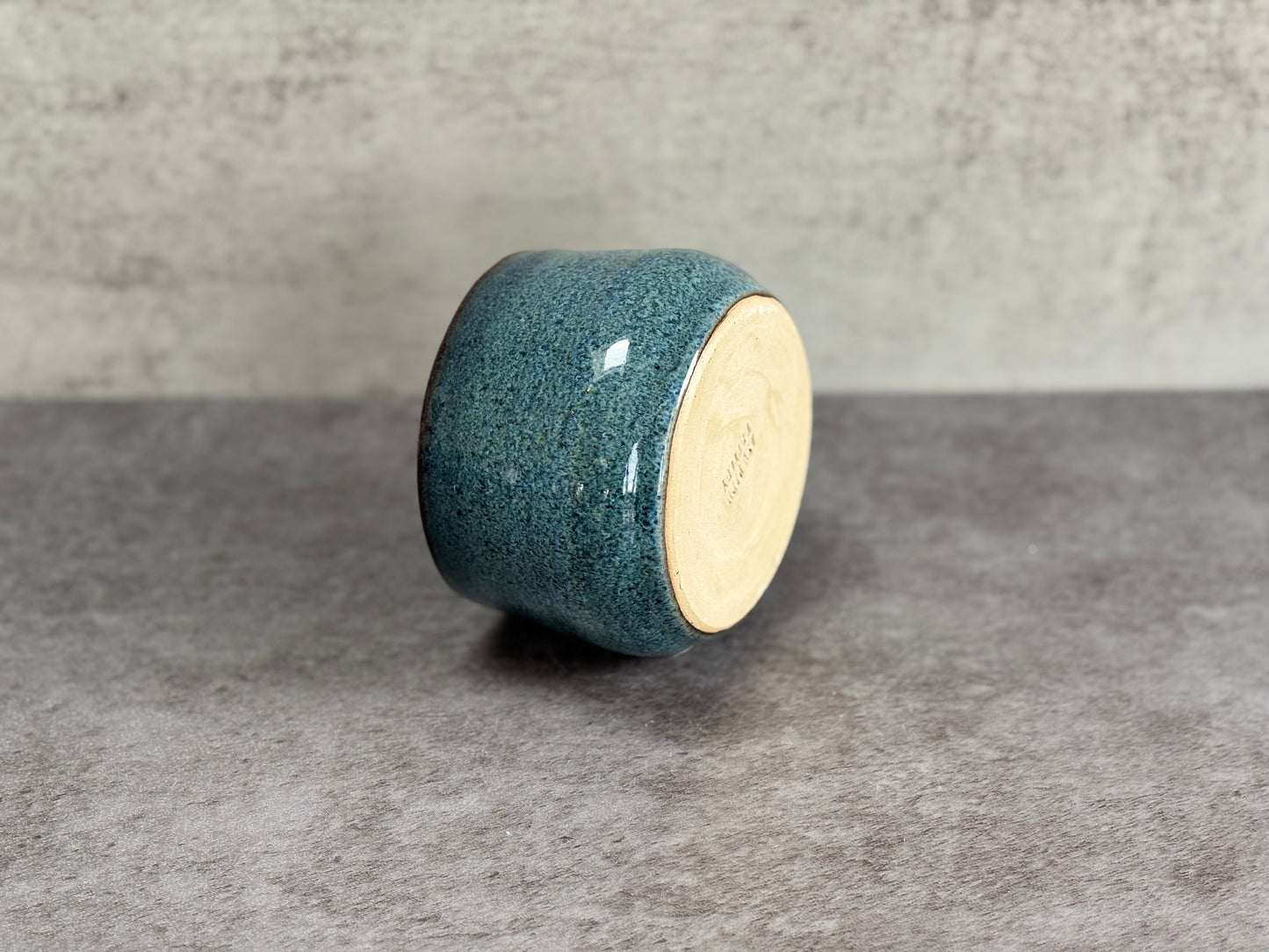 Large blue speckled mug