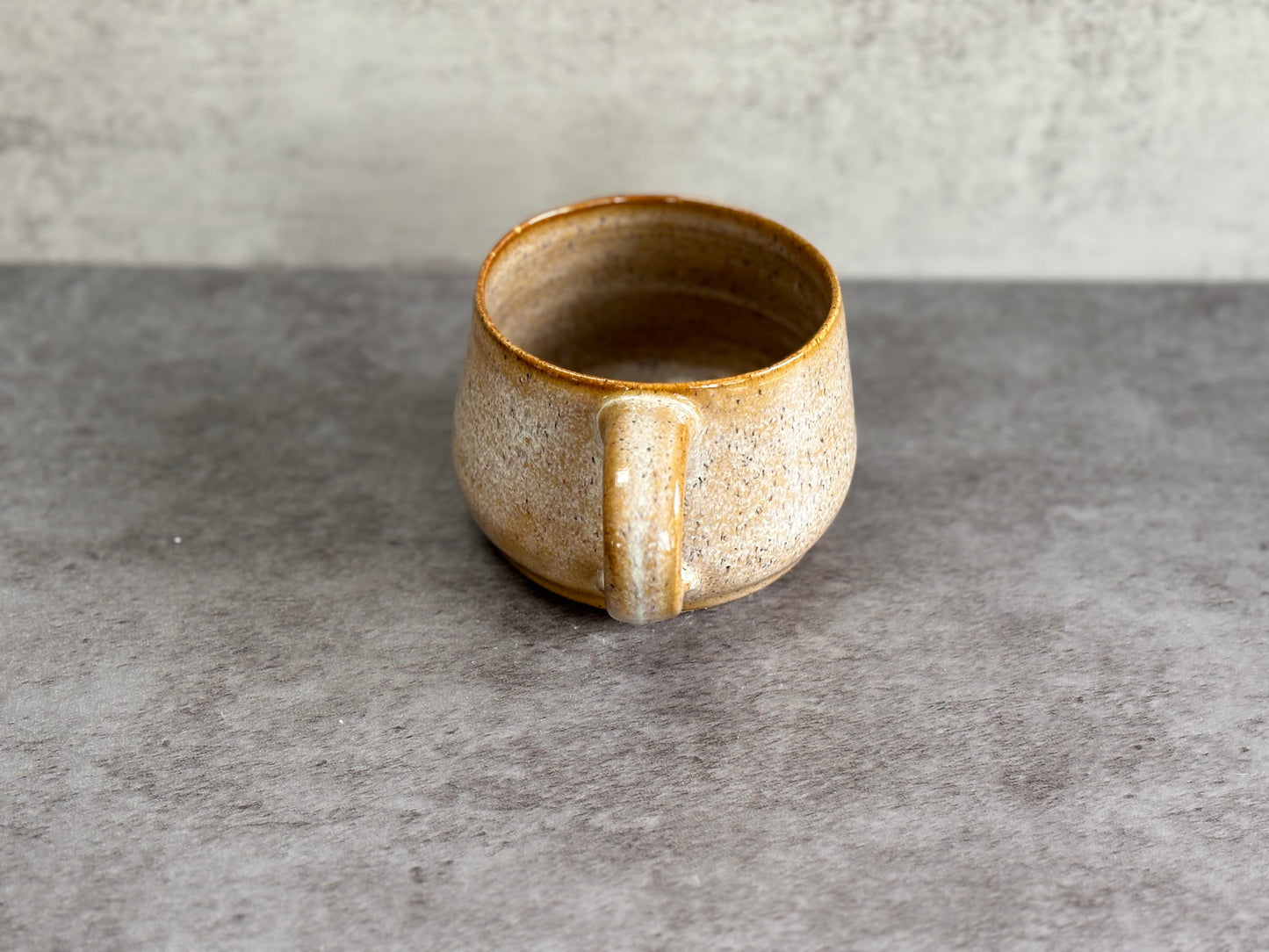 Large yellow speckled mug