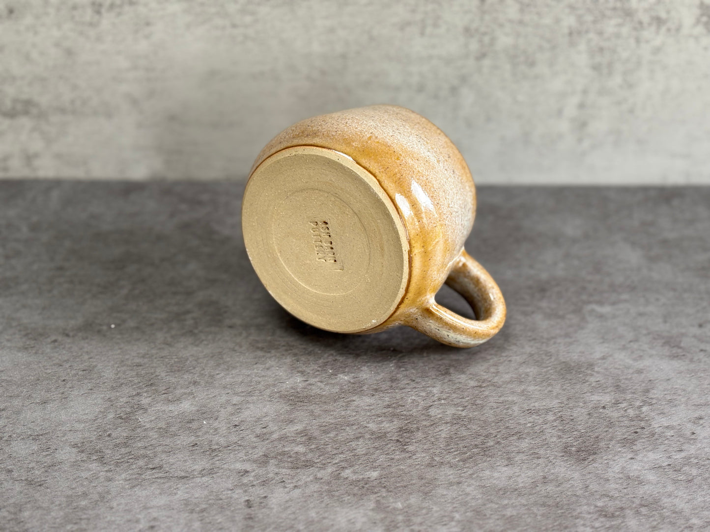 Large yellow speckled mug